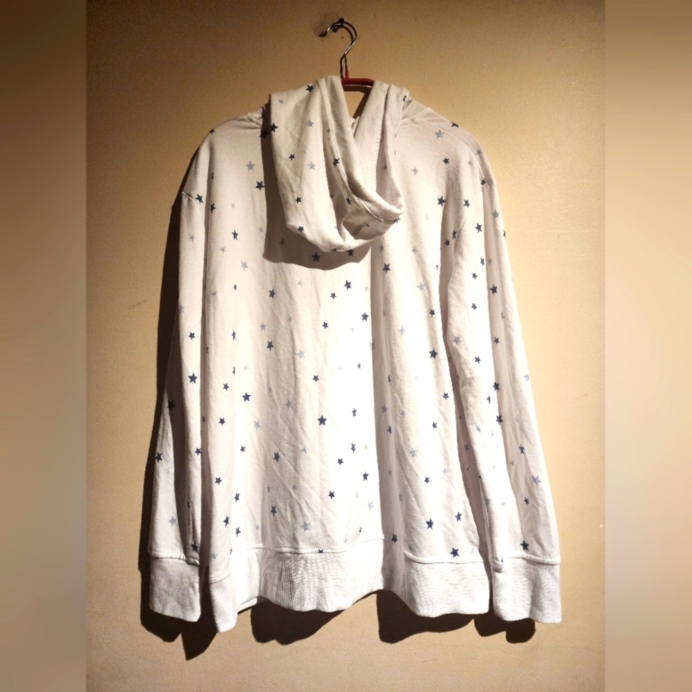 jane and delancey butter soft metallic star sweatshirt hoodie, Size XL - Picture 5 of 10